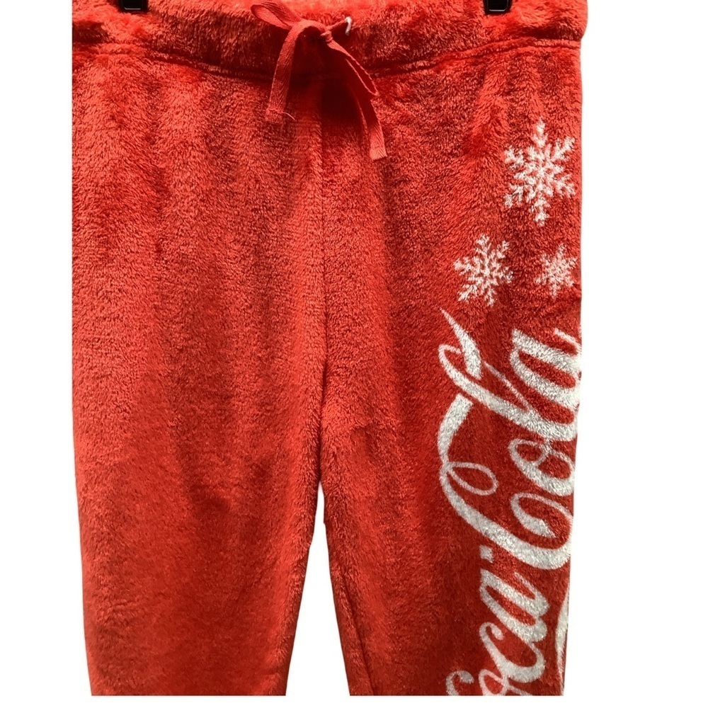 Coca-Cola Size Small Women’s Red Lounge Pants with Snowflakes. Preloved - Picture 3 of 6